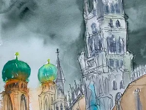 Town Hall and Frauenkirche, Munich