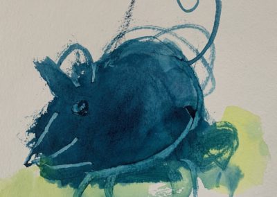 Ratte 'Hotte' Aquarell von Luke Lehrack und Opa Bernd